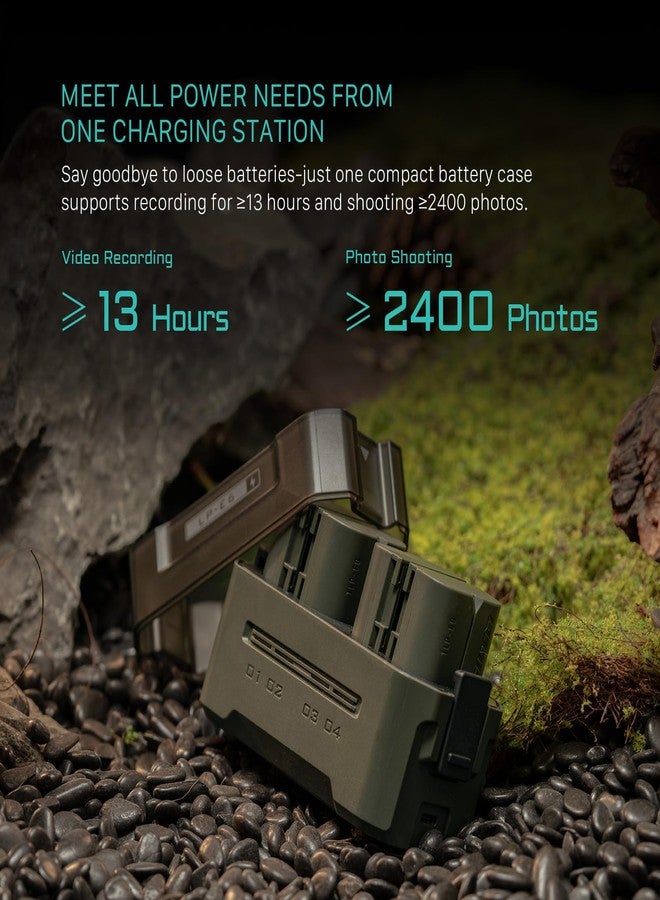 تيلتا محطة شحن محمولة Tilta LP-E6 | تشحن 4 بطاريات بتقنية الشحن السريع USB-C PD بقدرة 45 واط | آمنة لكاميرات EOS R5 Mark II، وR6 Mark II، وR7، وR6، وR5، وR، و5D Mark IV، و6D، و7D Mark II، و90D، و80D، و70D، و60D | صديقة للبيئة - Image 5